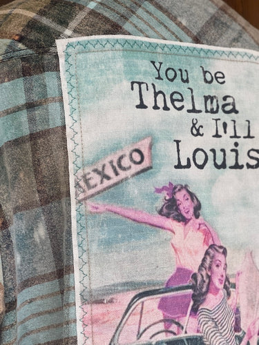 Thelma & Louise ROADTRIP Flannel- Farmhouse Blue
